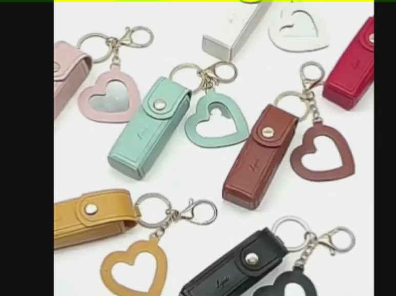 Şık Aynalı Makyaj Çantası Anahtarlık